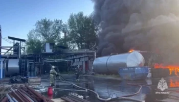 Пожар произошел на территории предприятия в Рязани