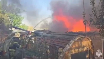 Общая площадь пожара в Аксае под Ростовом составляет около 6 тыс "квадратов"