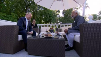 Путин за чаепитием предложил Моди в неформальной обстановке обсудить повестку дня