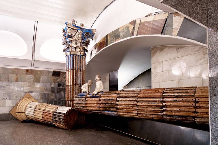 Единственный фонтан в московском метрополитене. / Фото: mos.ru / Официальный сайт мэра Москвы