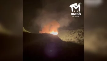 Газораспределительный узел загорелся под Алуштой в Крыму