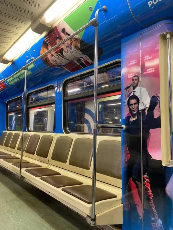 Тематический поезд в честь 65-летия РУДН запустили на Сокольнической линии метро