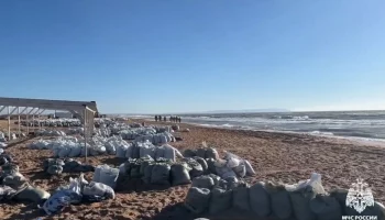 В Керчи на побережье локально ликвидированы пятна мазута