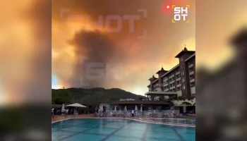 Российских туристов эвакуировали из-за лесного пожара в Турции