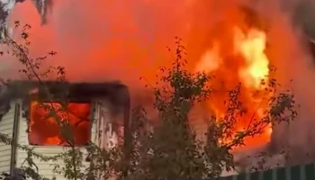 Пожар произошел в частном доме в подмосковном Хомутово рядом с Щелково