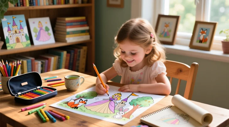 Маленькая леди и большой мир творчества: как простые раскраски формируют вкус и характер девочки